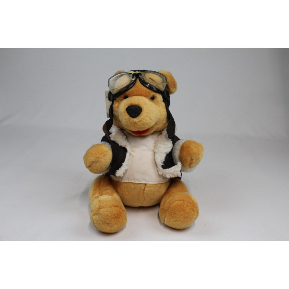 Pilot Pooh 12" Disney Store Plush Jointed Winnie The Teddy Bear Aviatior NWT